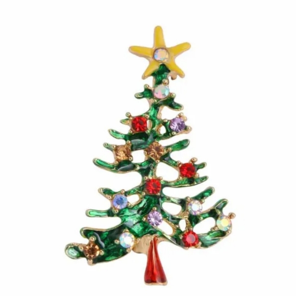 Almost Charlie Brown Christmas Tree Brooch - Picture 1 of 12